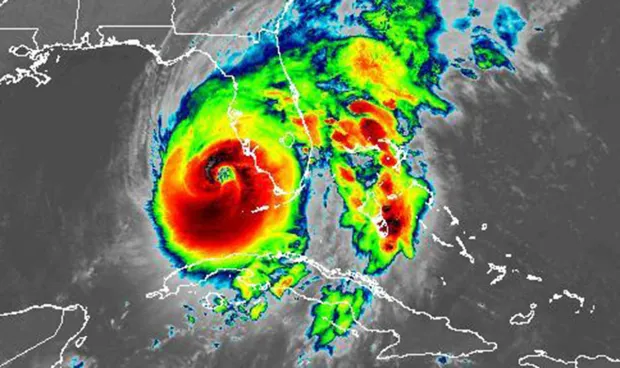 Hurricane hitting florida and preparing boat for storage